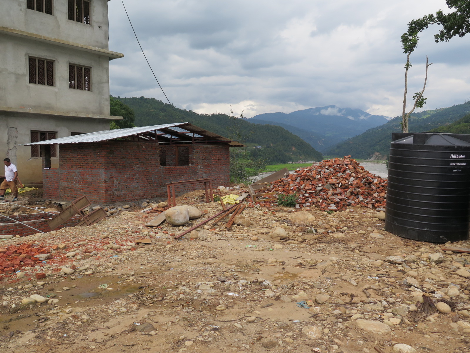 Nepal school sanitation works restarted