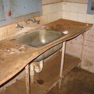 Existing kitchens in very poor condition.