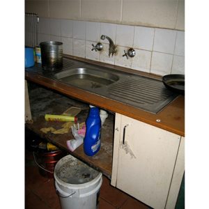 Existing kitchens in very poor condition.