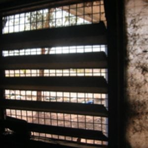 Broken louvres prevent exclusion of cold winter winds and dust in summer (hot/dry climate)