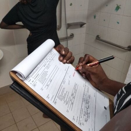 PROCESS: Training community members to check trade work